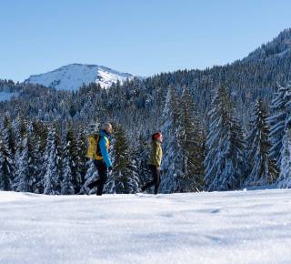 Winterwanderung in Oberstaufen vor dem Hochgrat